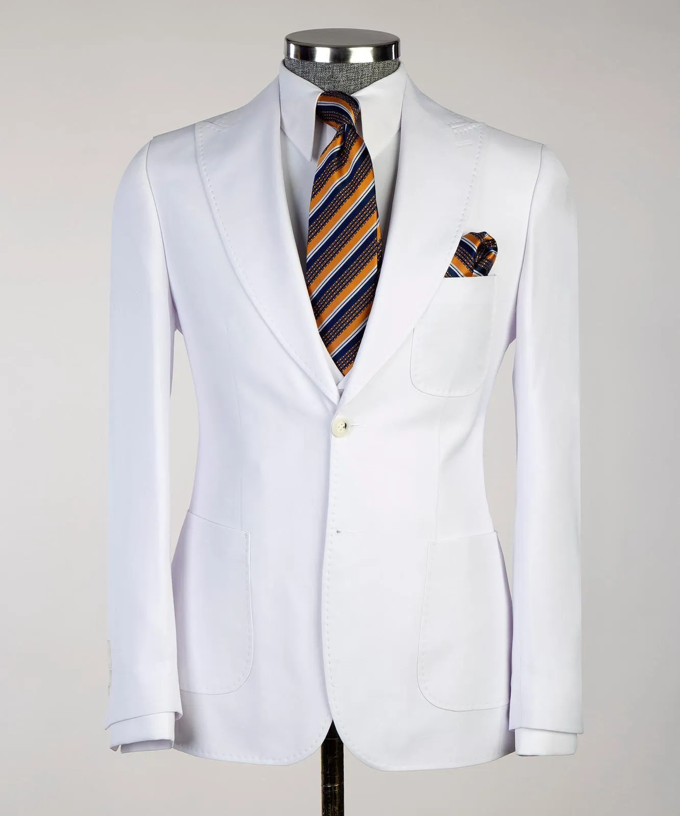 3 pieces White Luxury Suit