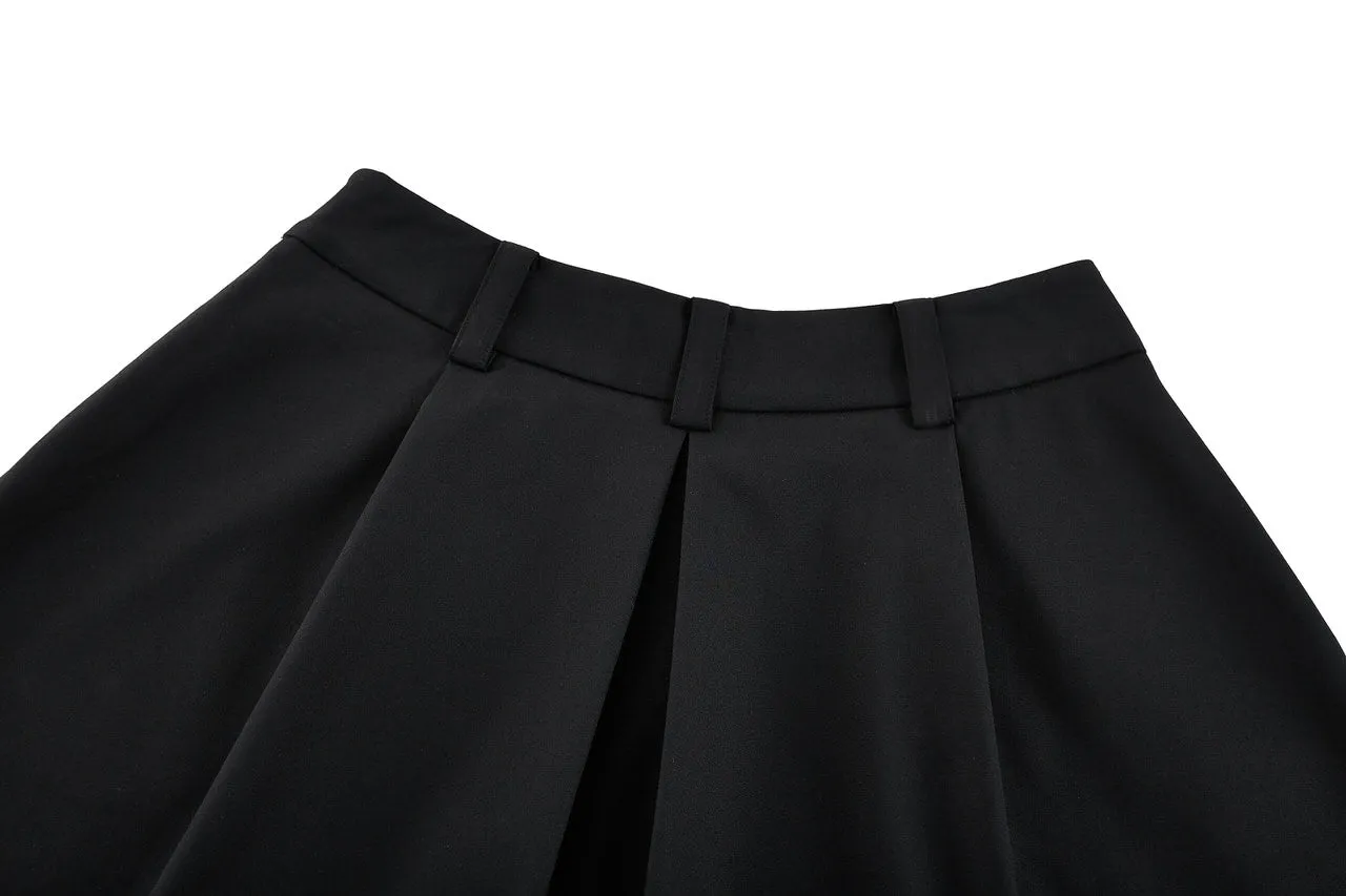 A-Line Flare Pleated Skirt