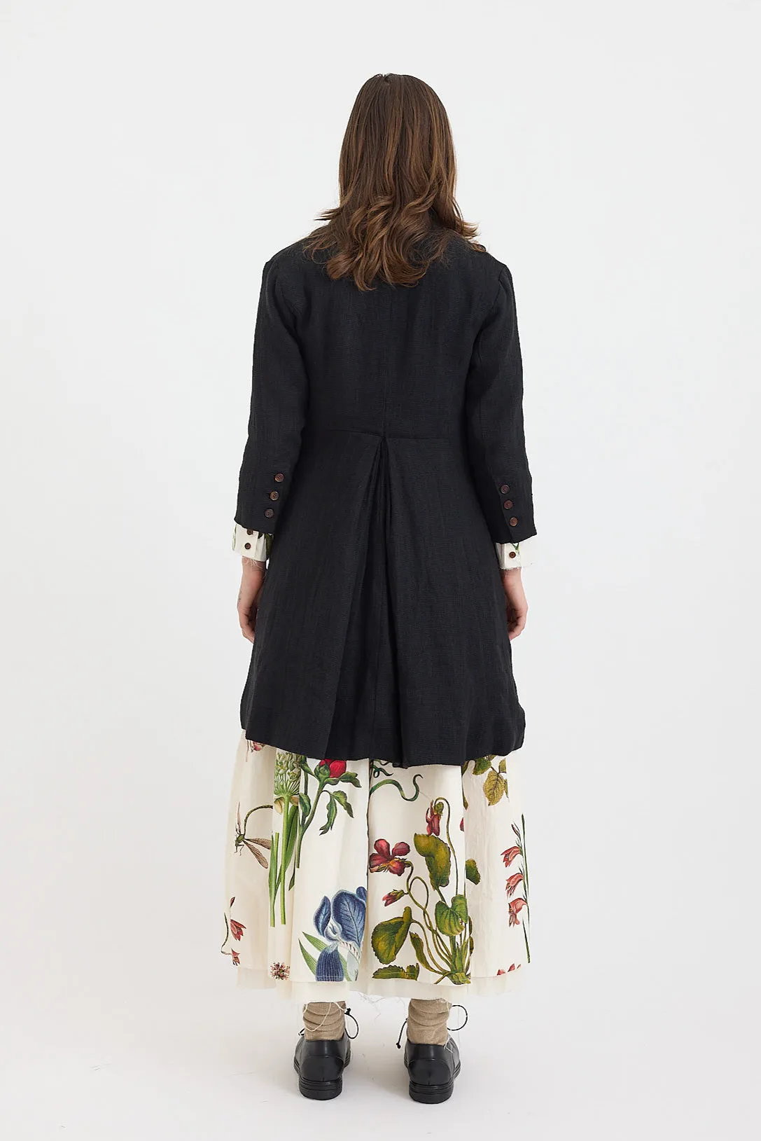 Aleksandr Manamis - Black Linen Cotton Coat