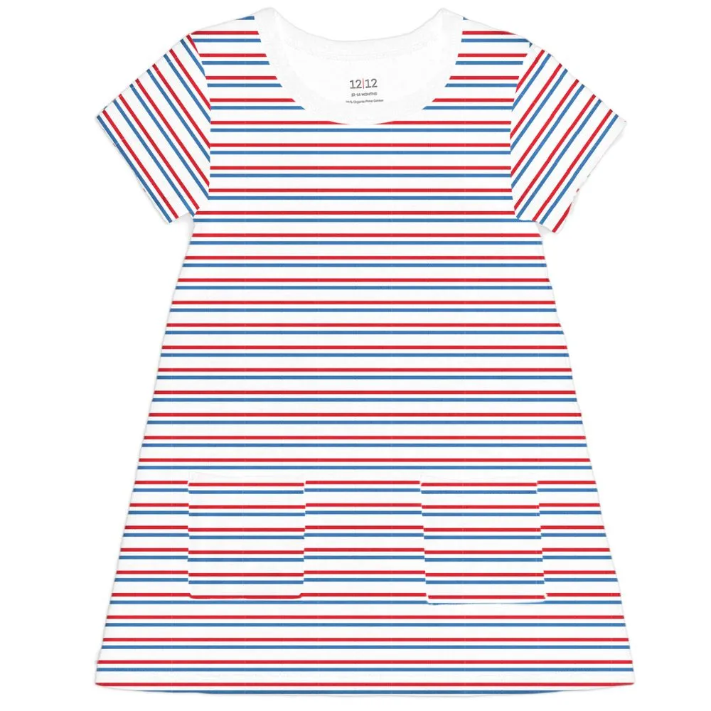 Americana Stripe Organic T-Shirt Dress