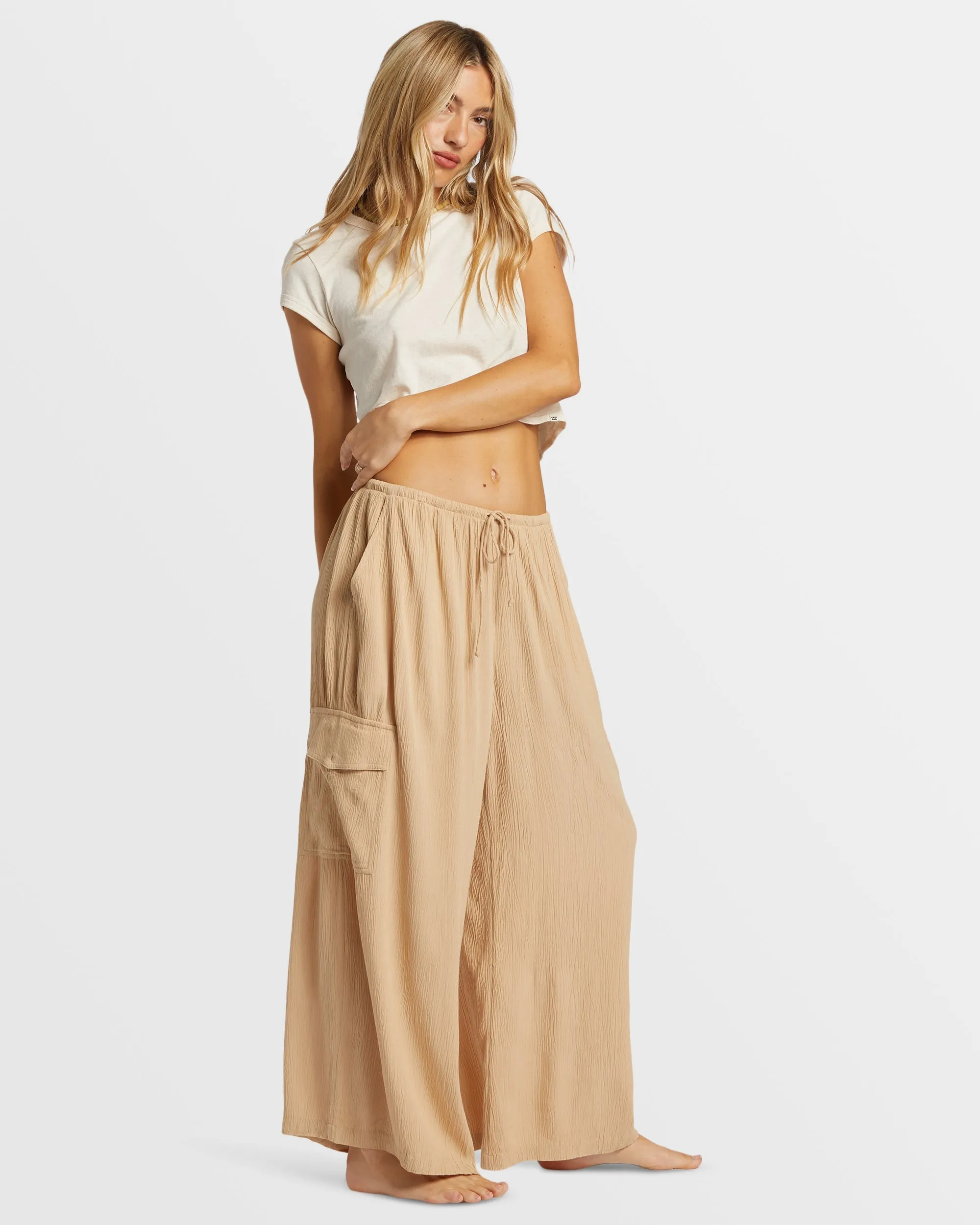 Beach Babe Beach Cargo Pants - Khaki