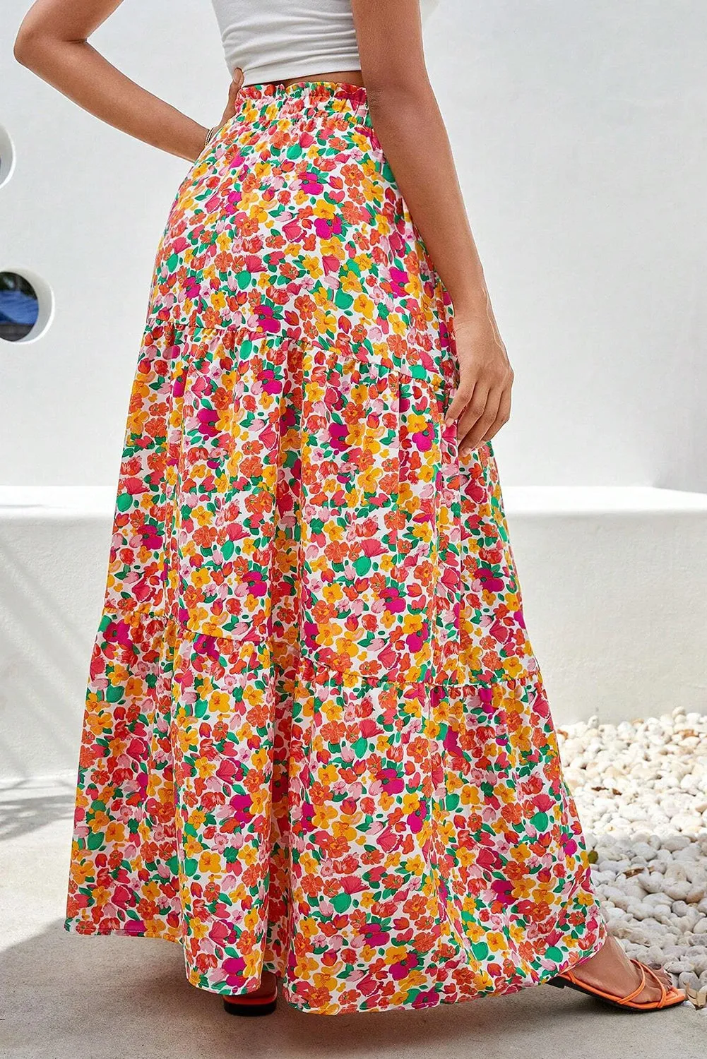 Beachy Elastic Waist Skirt