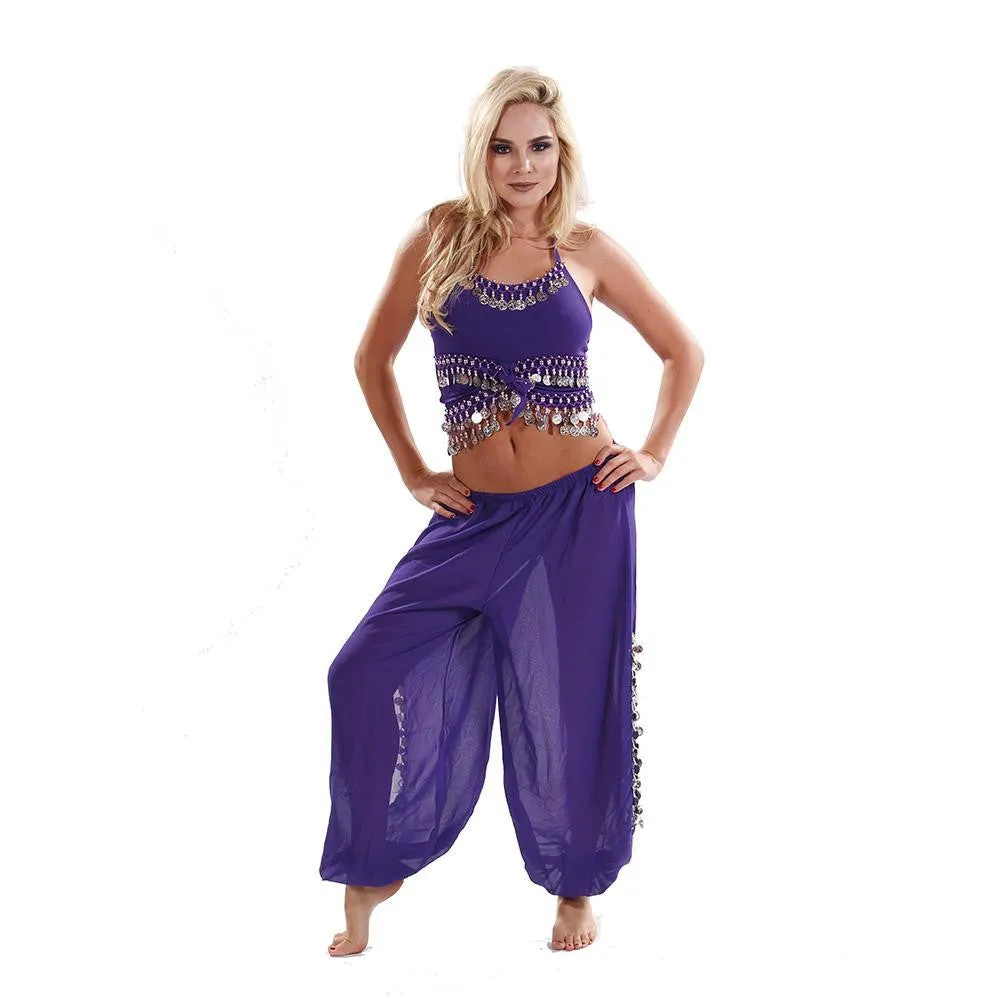 Belly Dancing Harem Pants & Tank Top Costume Set | SADIQA