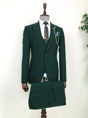 Bojoni Amato Slim Fit Green Suit