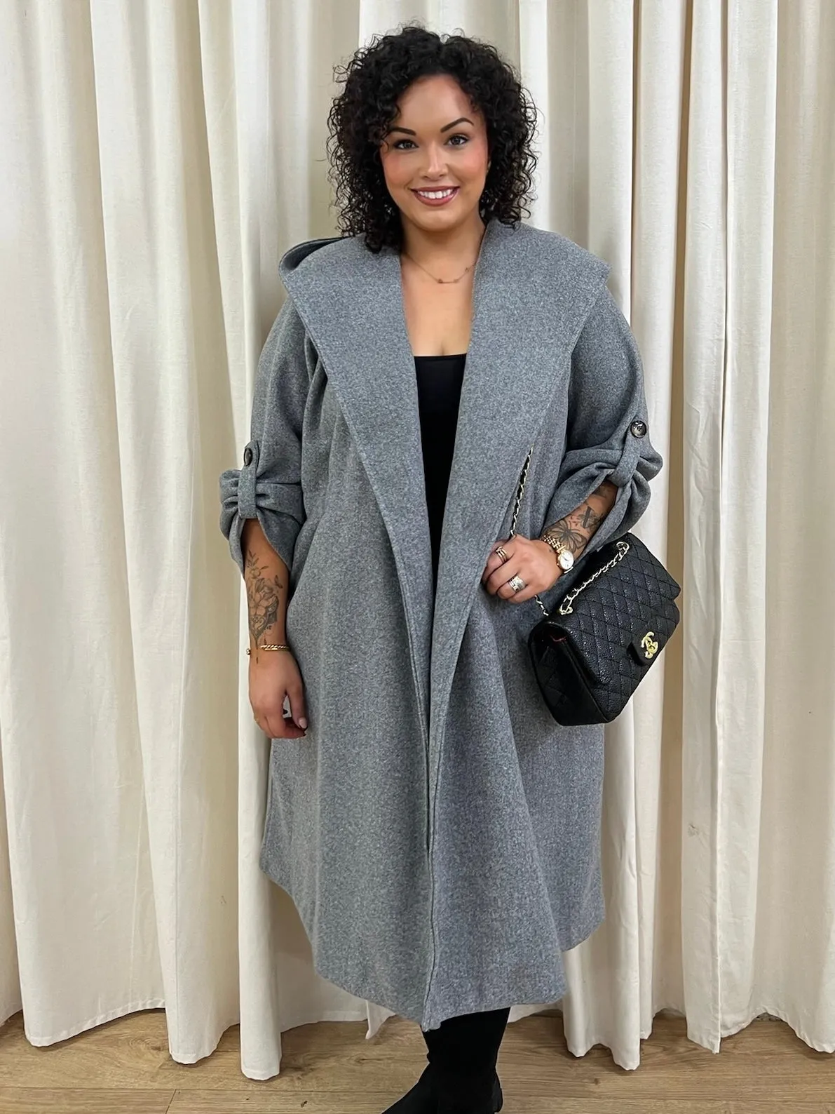 Cecilia grey long coat