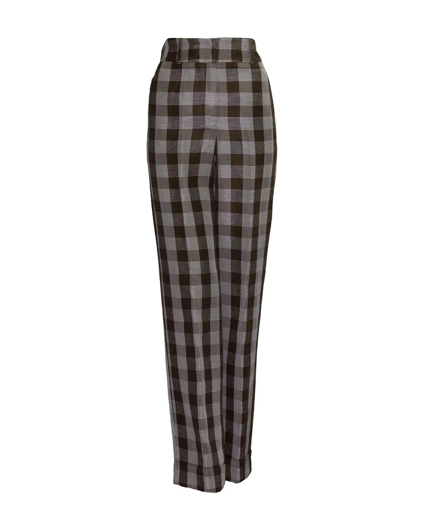 Checked Palazzo Trousers