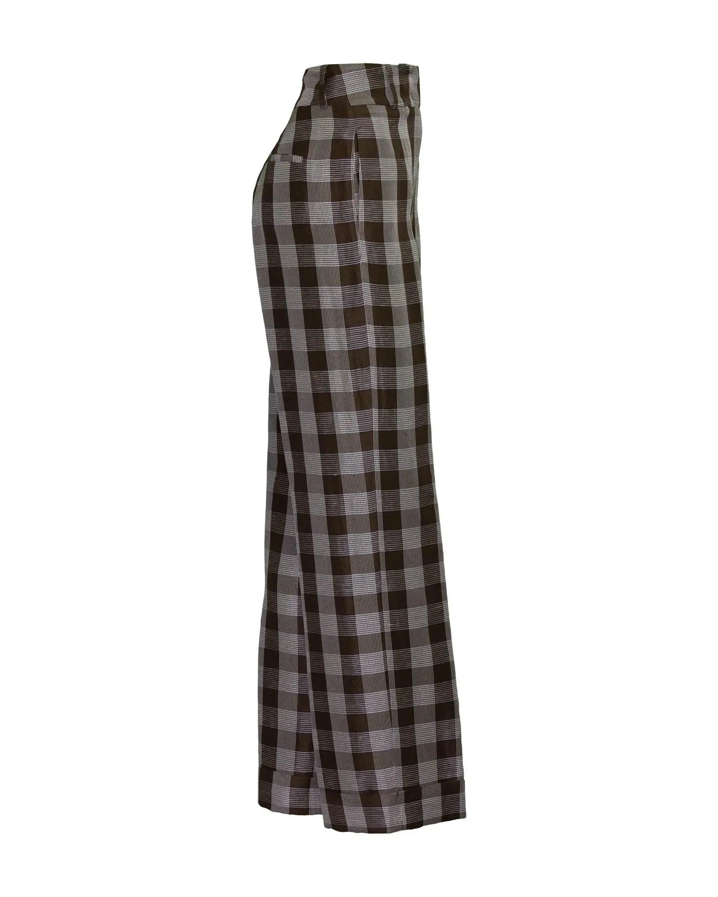 Checked Palazzo Trousers