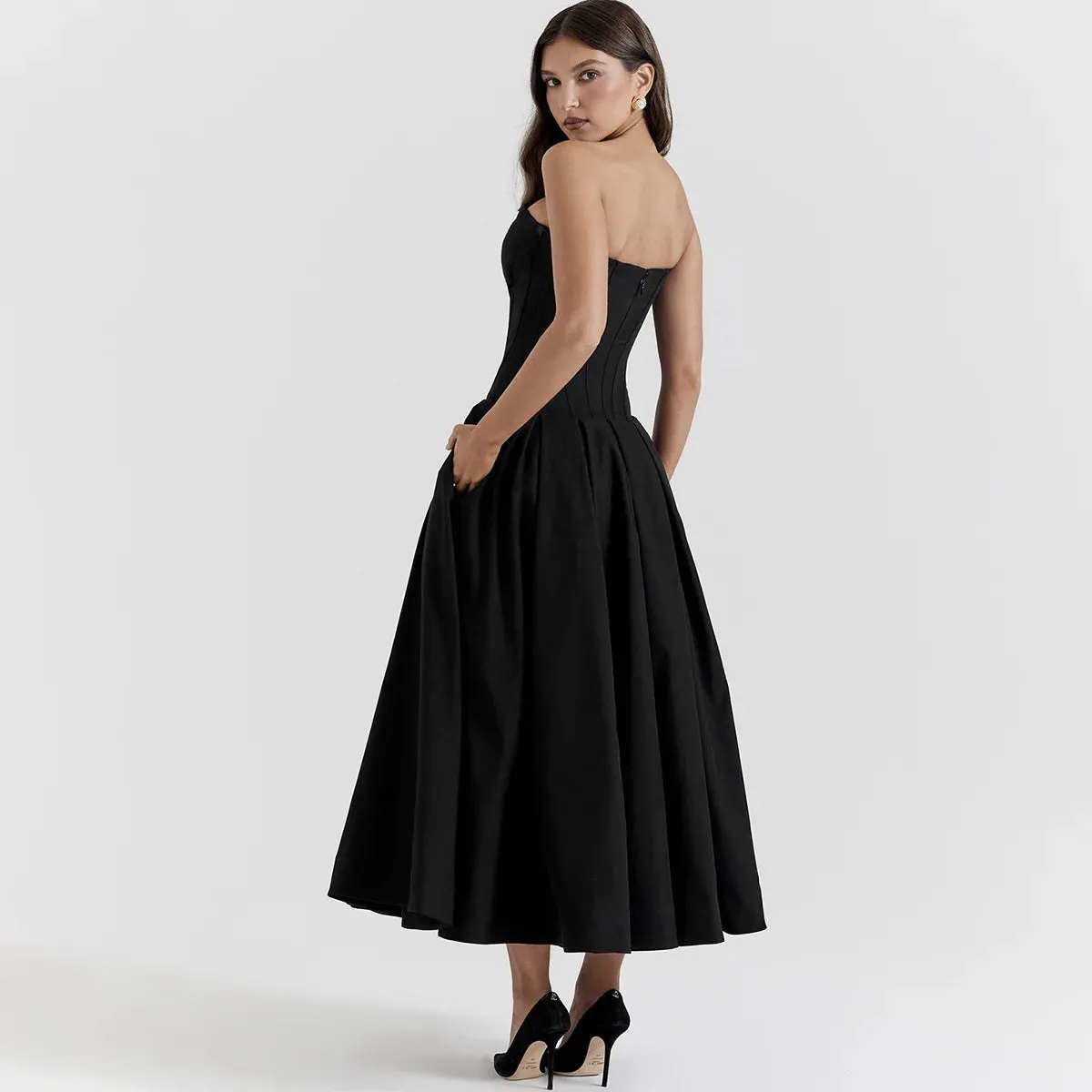 Dark Desire Corset Midi Dress