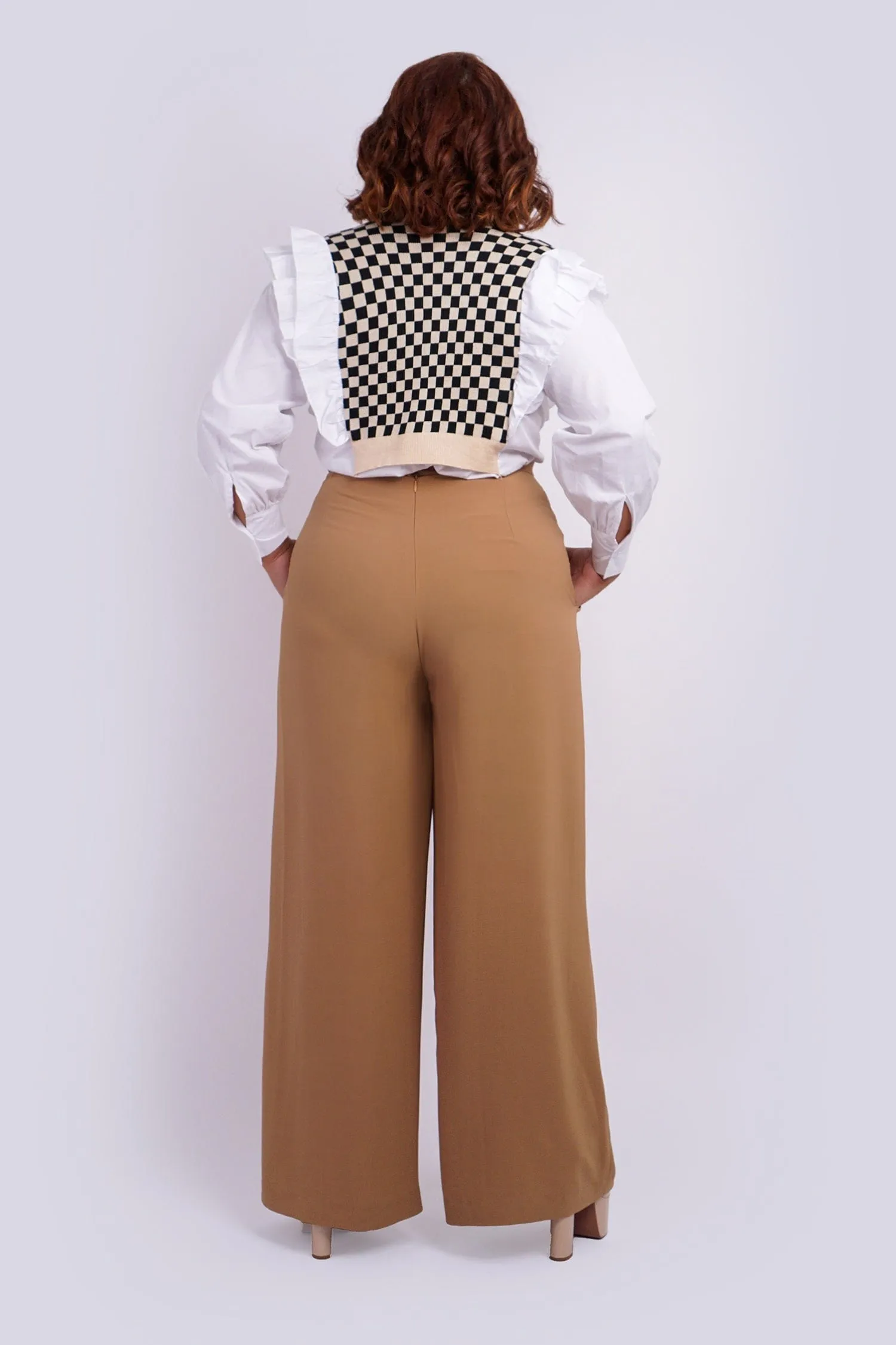 Dark Tan Straight Leg Cheryl Pants