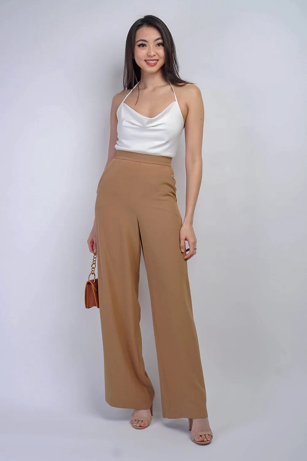 Dark Tan Straight Leg Cheryl Pants