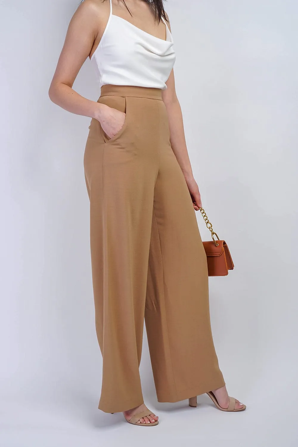 Dark Tan Straight Leg Cheryl Pants