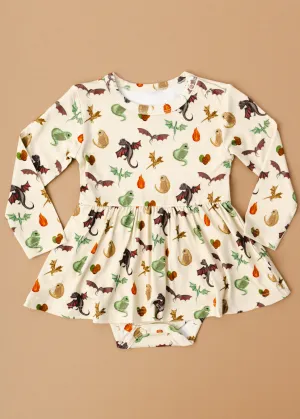 Dragons Long Sleeve Baby Dress