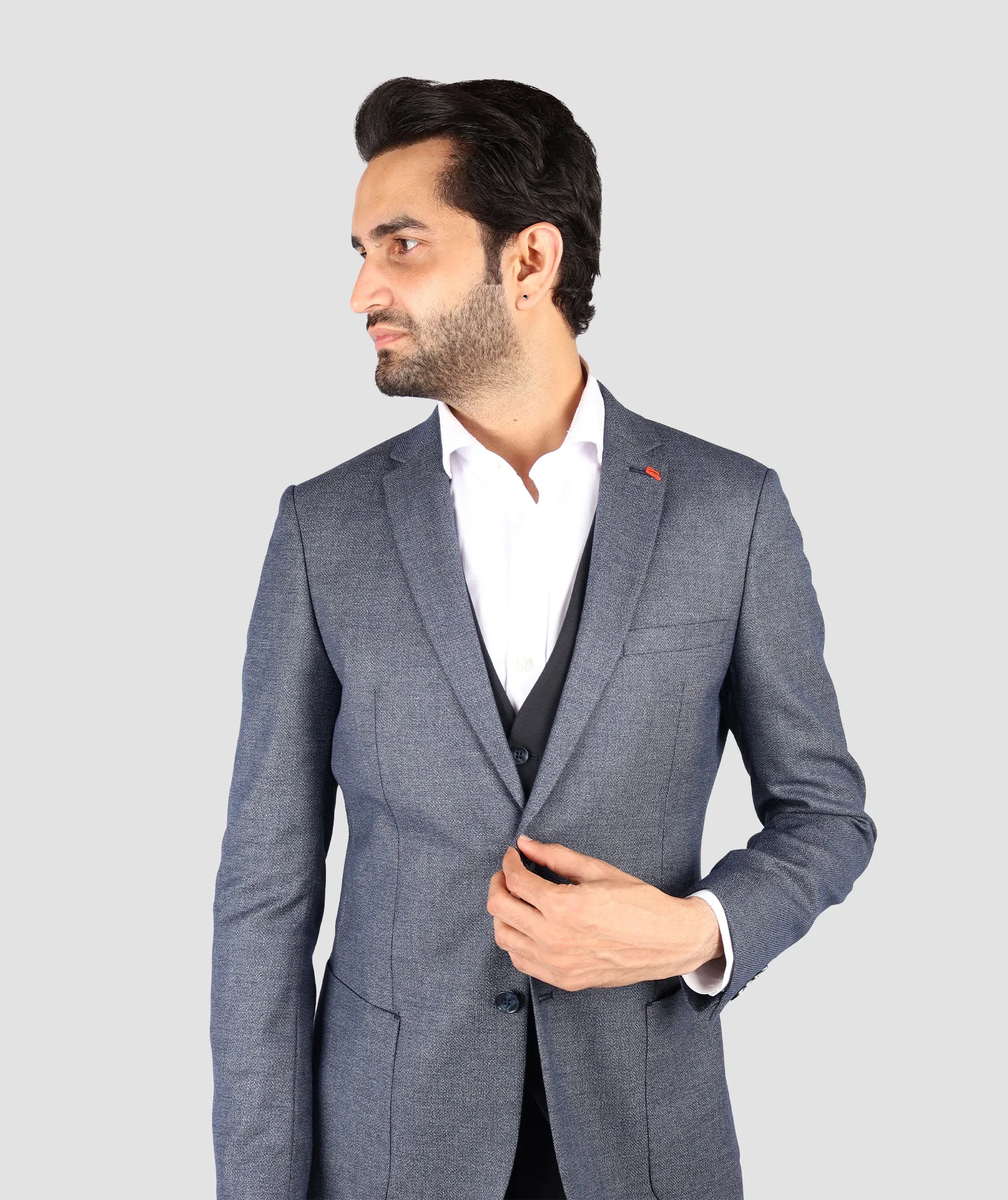 DS Damat Blue Conbination Slim Fit Suit