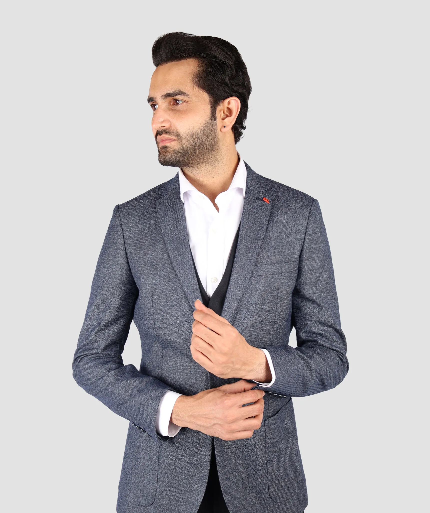 DS Damat Blue Conbination Slim Fit Suit