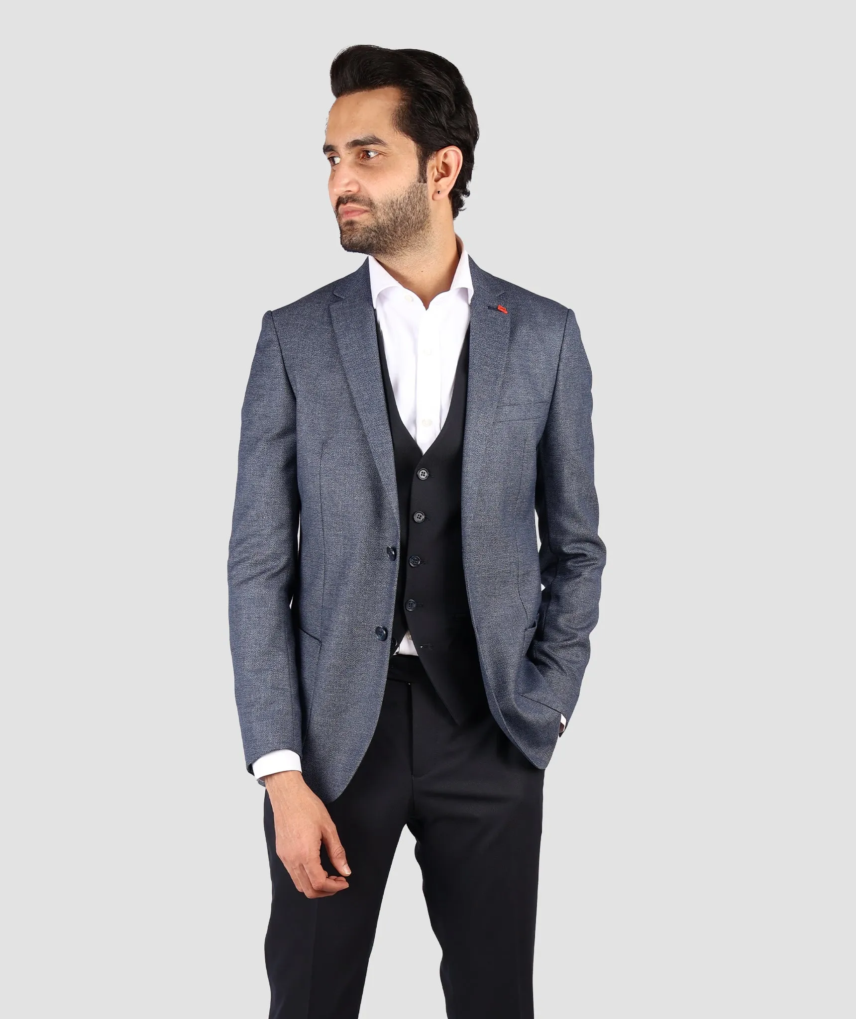 DS Damat Blue Conbination Slim Fit Suit