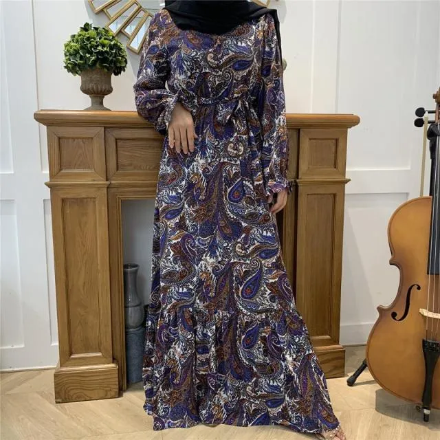 Floral Simple Abaya Dress Evening Abaya