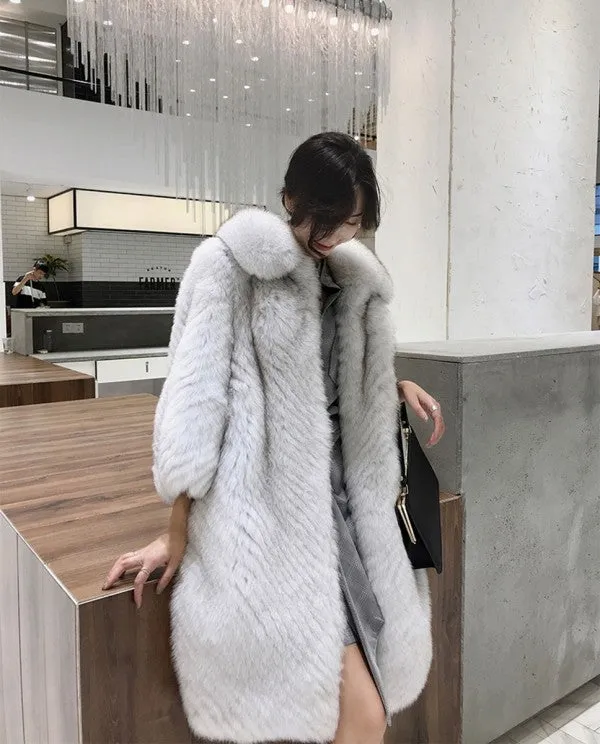 Fox Fur Long Coat