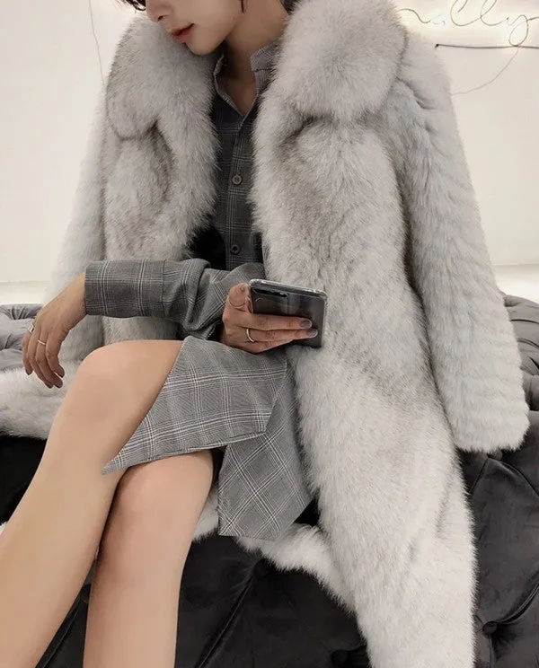 Fox Fur Long Coat