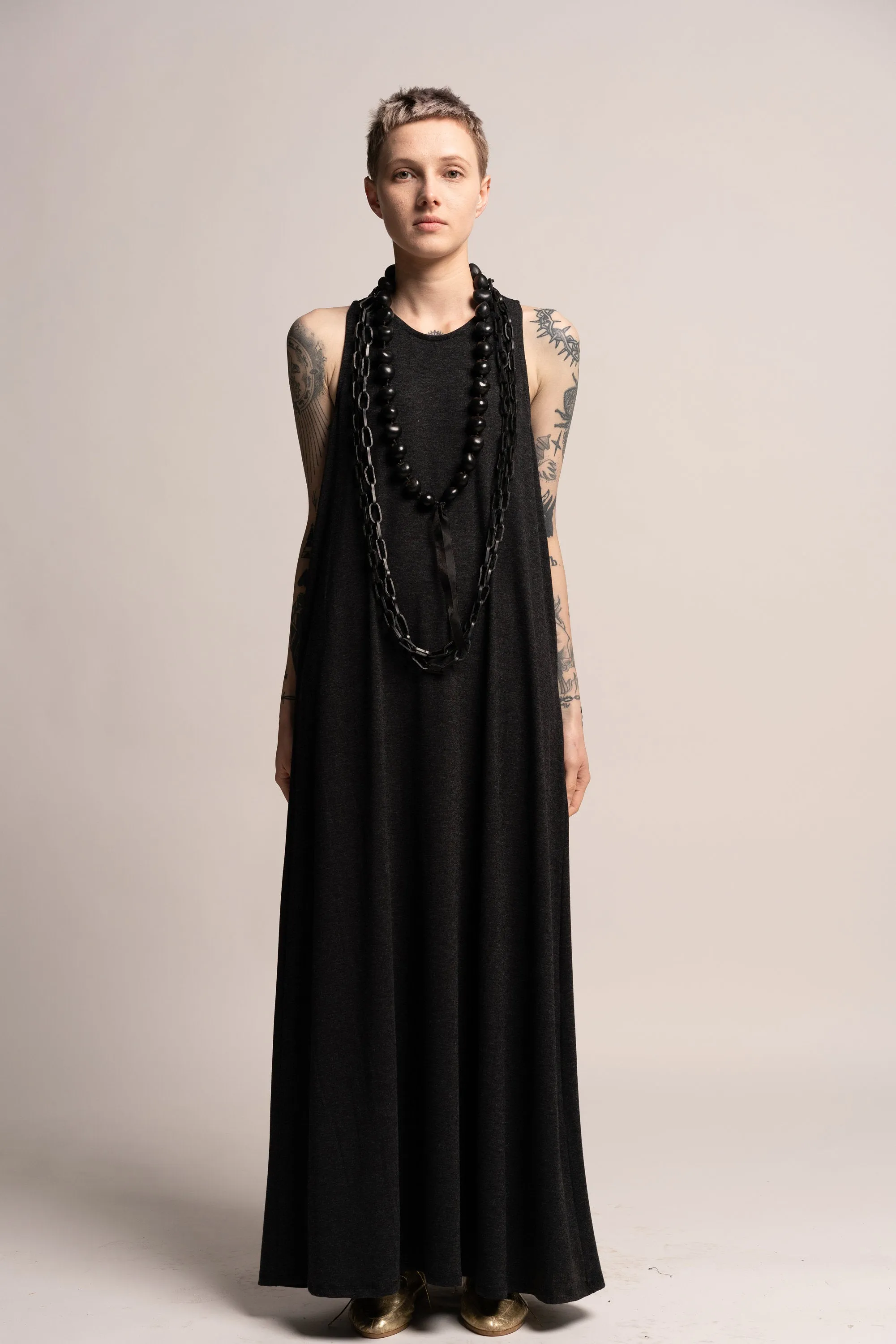 Grey A Link Tank Maxi Dress