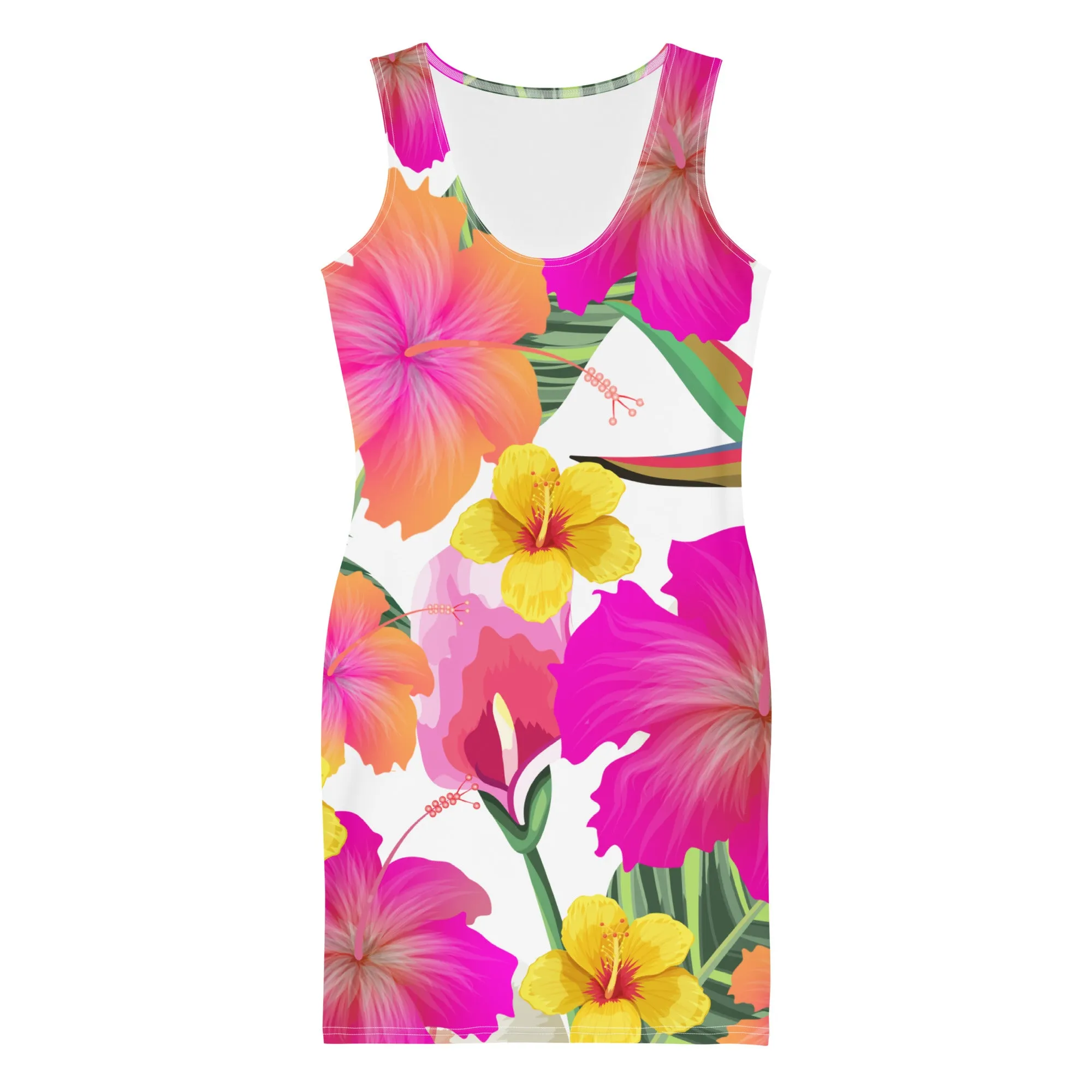 Hibiscus Paradise Floral Bodycon Dress