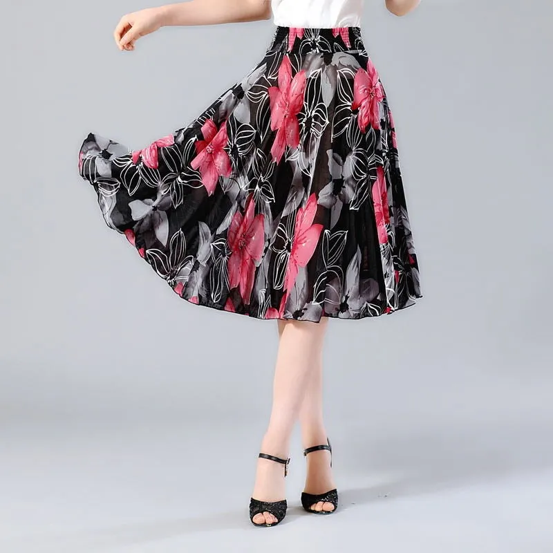 High Waist Elegant Pleated Skirt