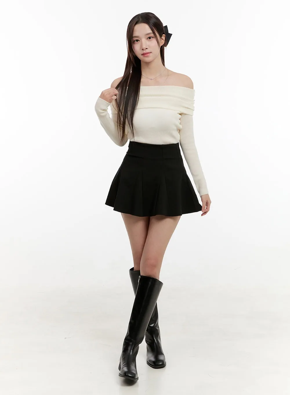 High-Waist Flare Mini Skirt OG429