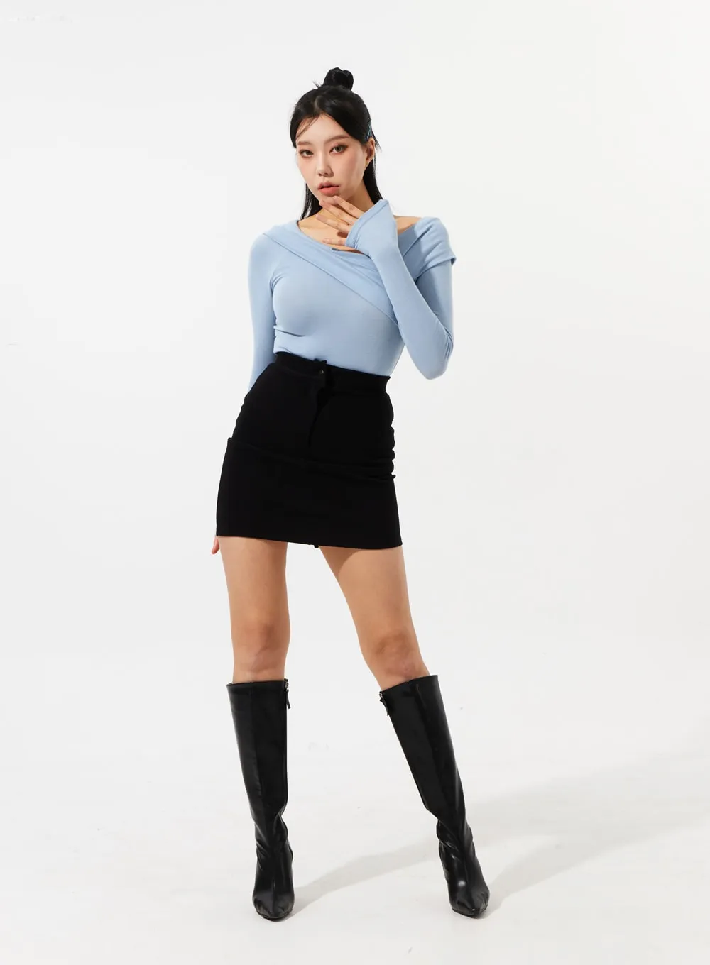 High Waist Mini Skirt IM310