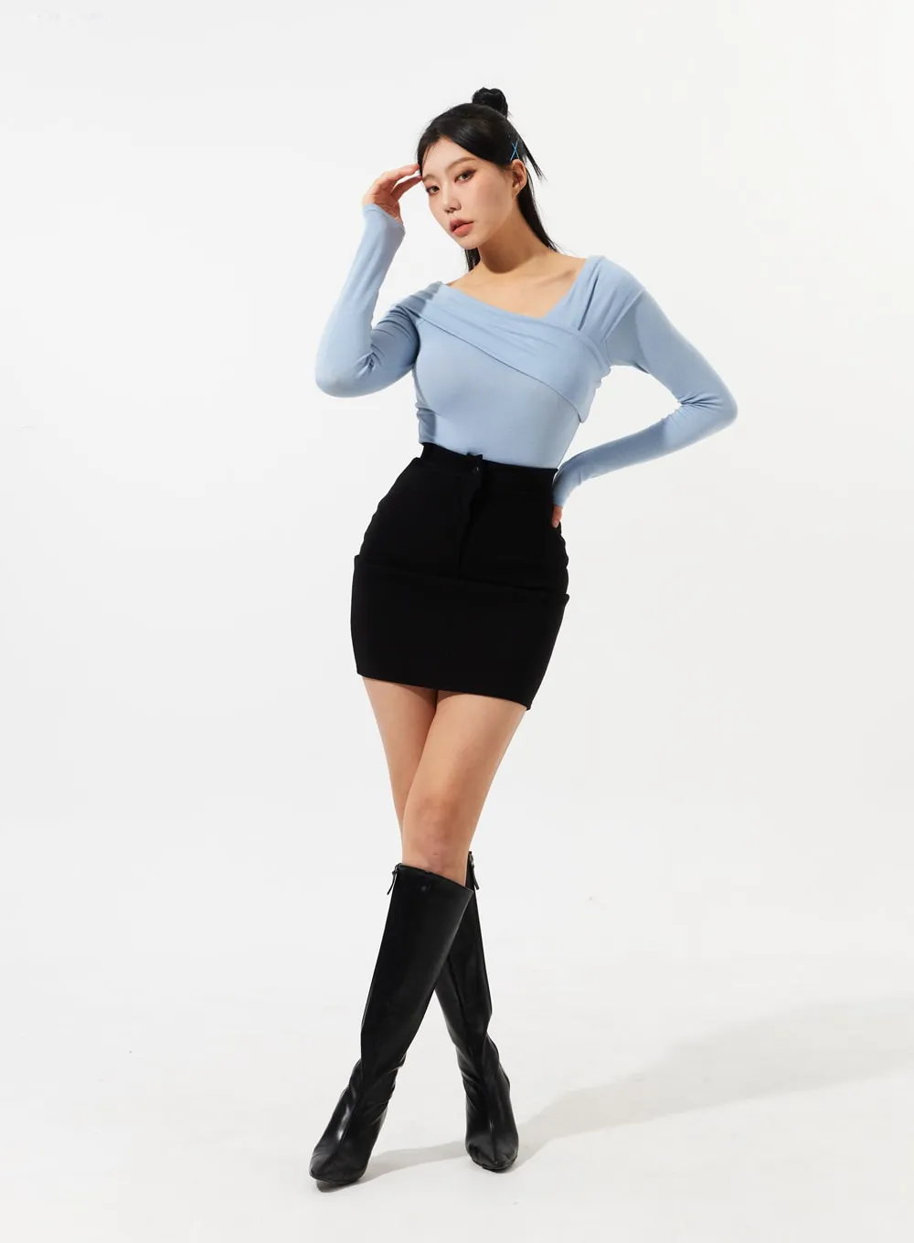 High Waist Mini Skirt IM310