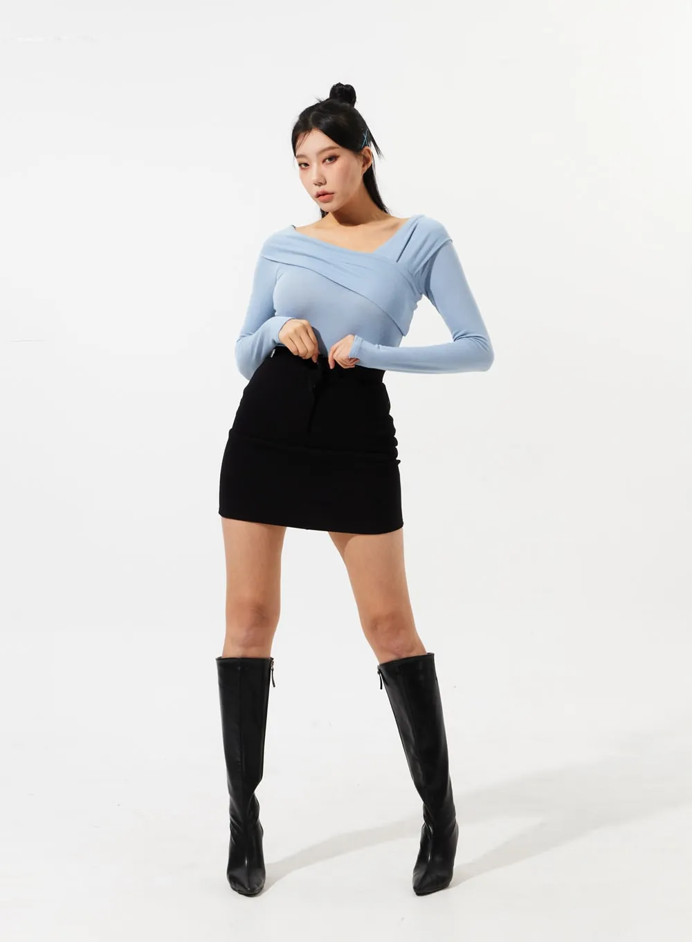 High Waist Mini Skirt IM310