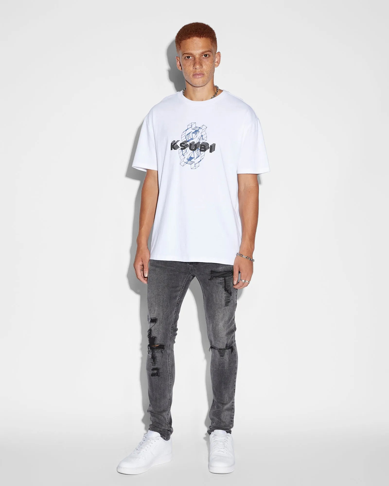 HOLOGRAPH BIGGIE SS TEE TRU WHITE