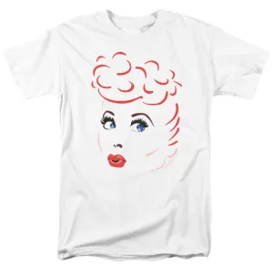 I Love Lucy Lines Face Mens T Shirt White