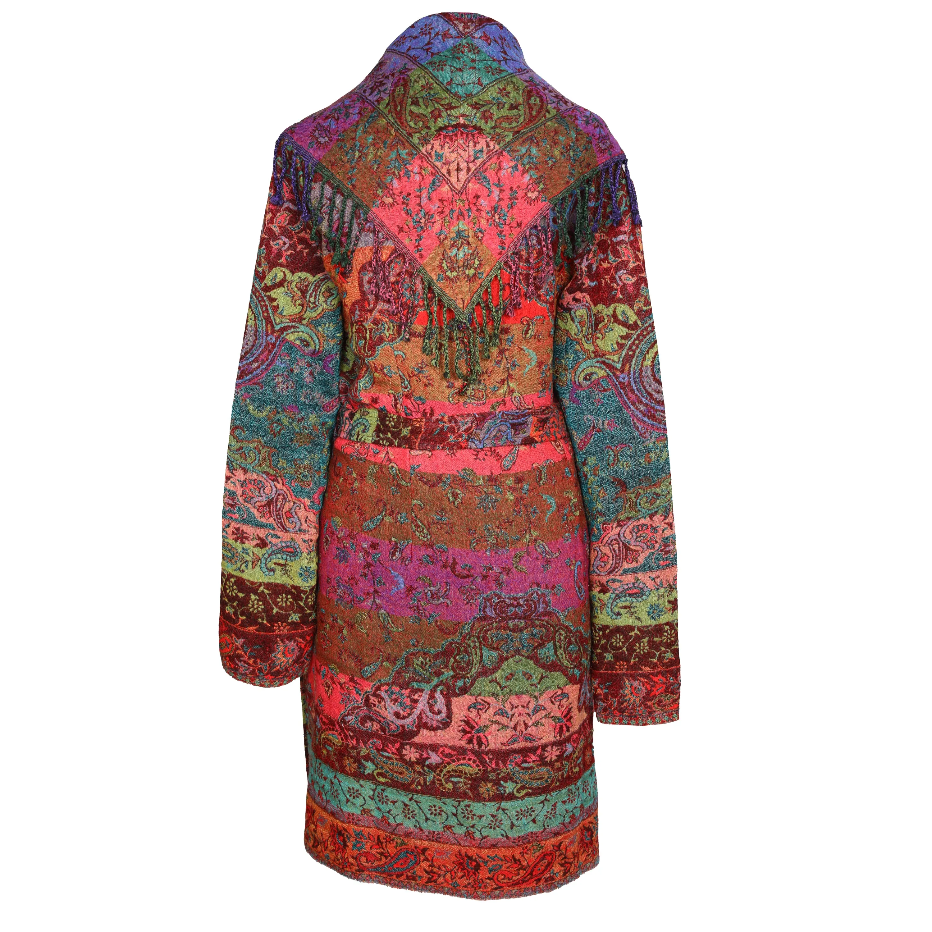 Joseph's Multicolour Boiled Wool Belted Coat