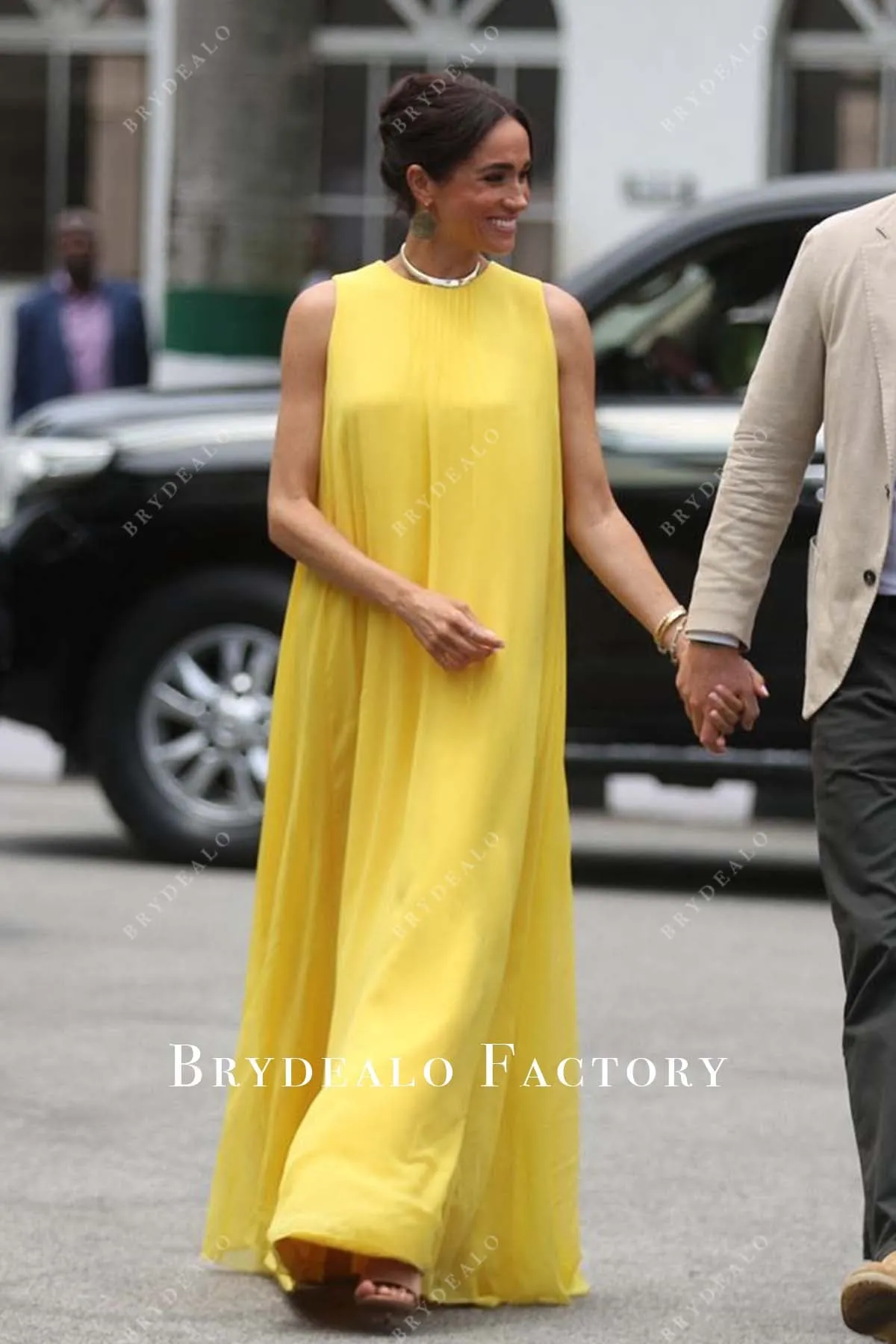 Meghan Markle 2024 Nigeria Last Day Yellow Dress