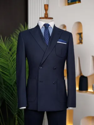 Navy Double Breasted Suit 2-Piece