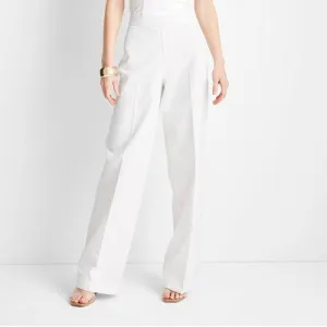 New - Women's High-Rise Straight Leg Pants - Future Collective with Jenee Naylor White 00