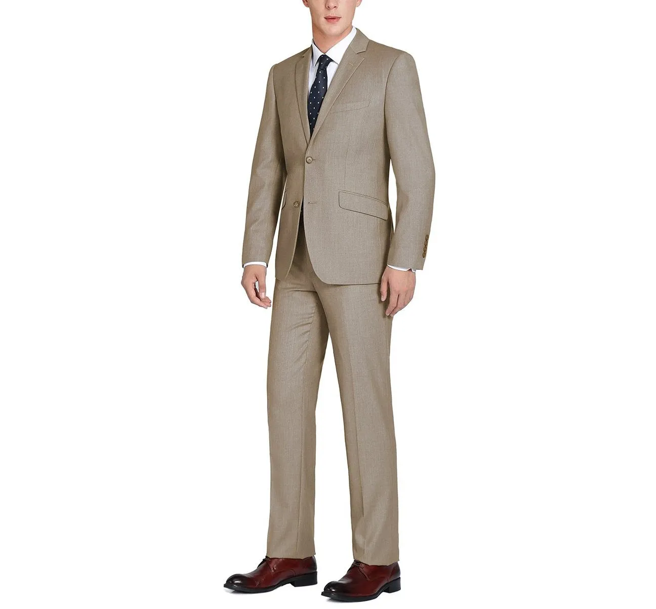 RENOIR 2-Piece Slim Fit Single Breasted 2 Button Suit 202-3