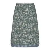 Reversible A-Line Floral and Polka Dot Print Skirt