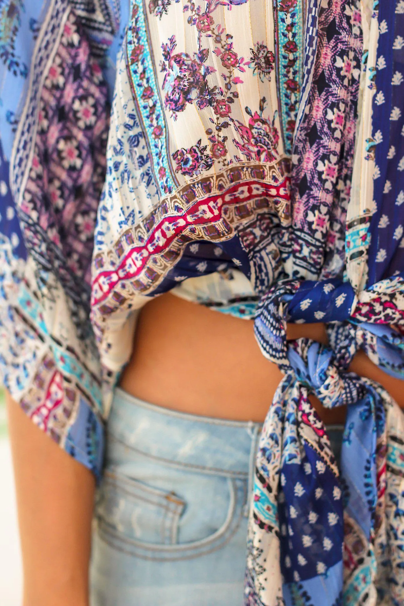 Royal Blue Printed Top