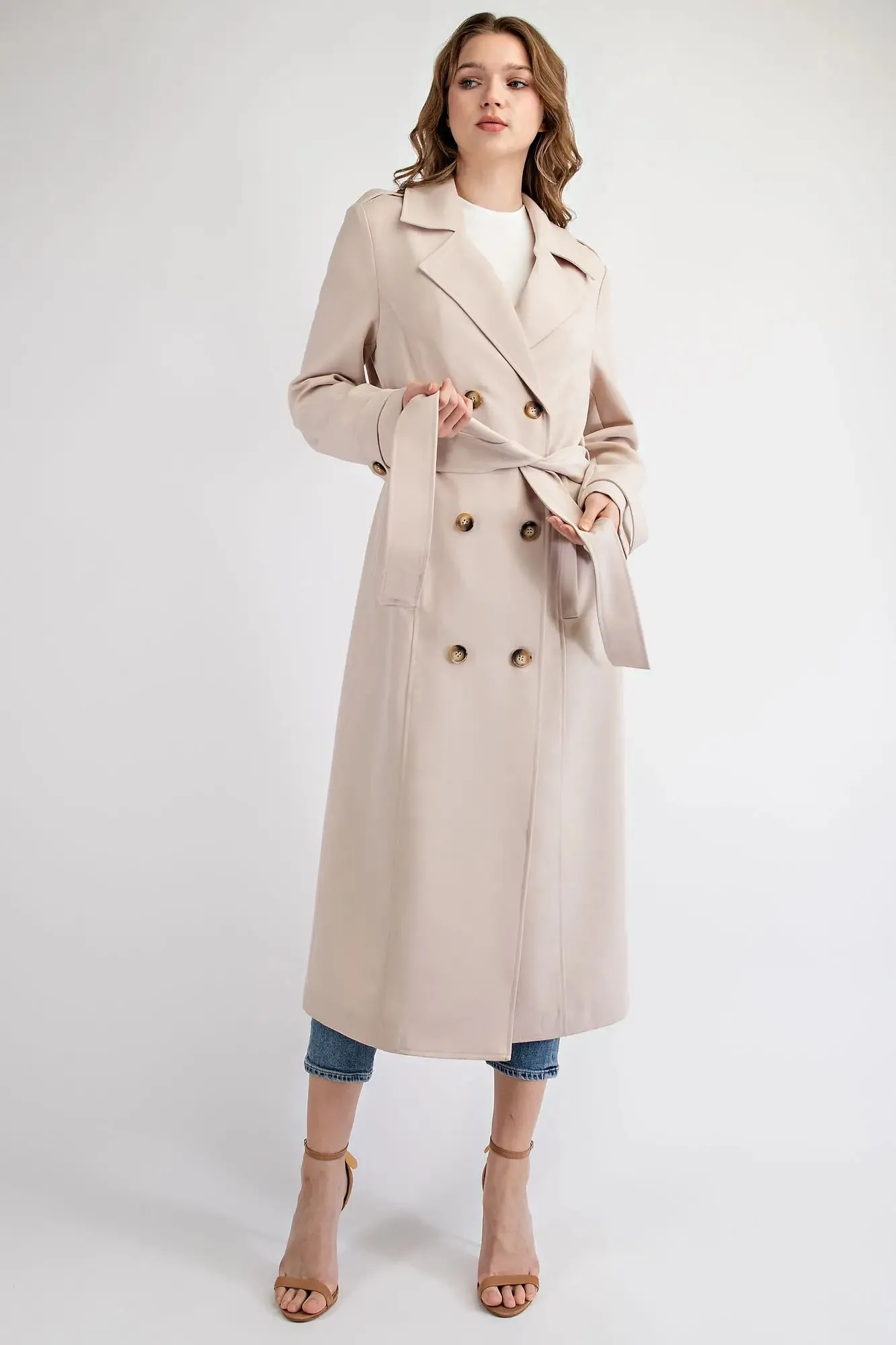 Say So  Double Breasted Trench Coat