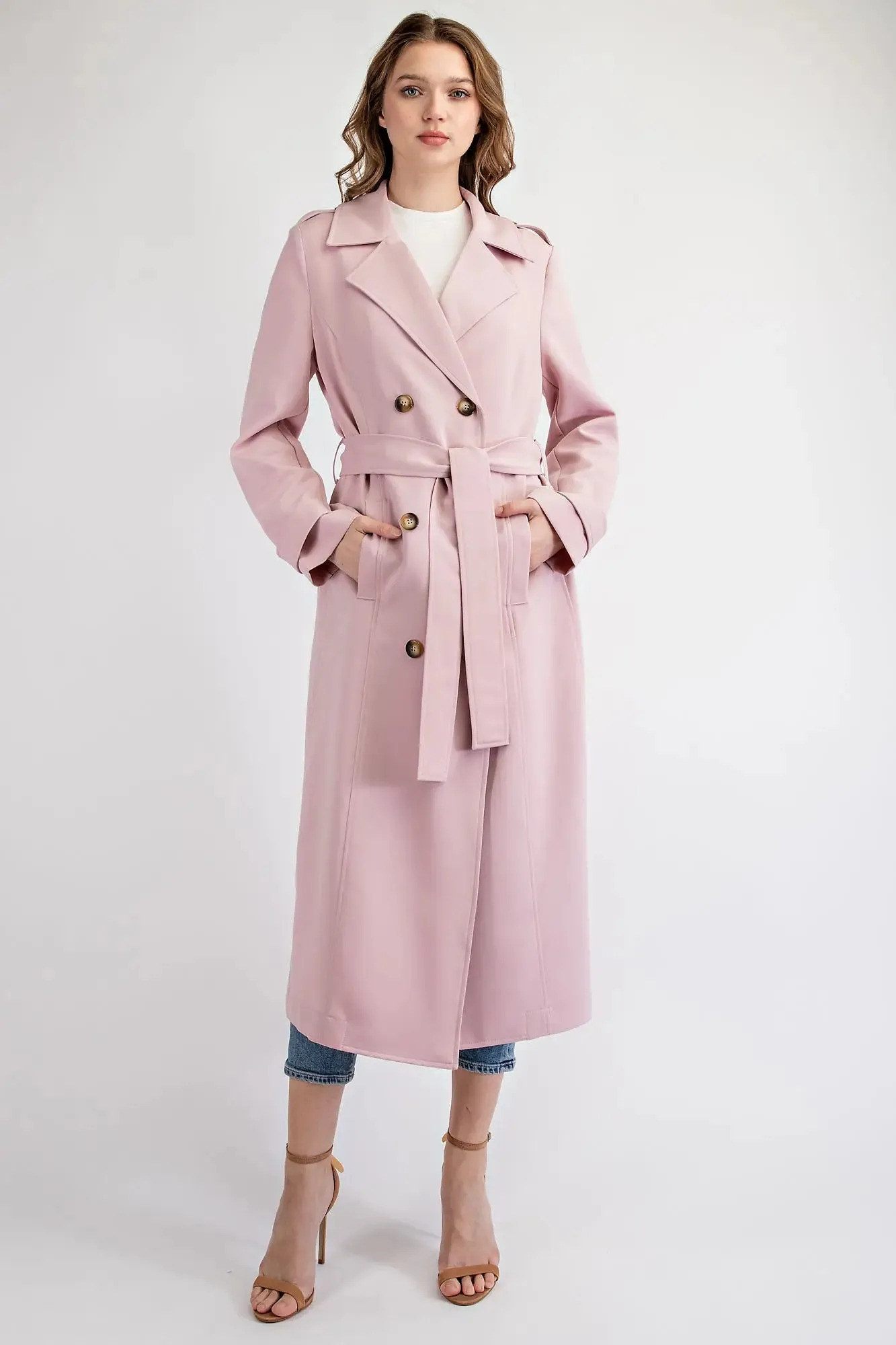 Say So  Double Breasted Trench Coat