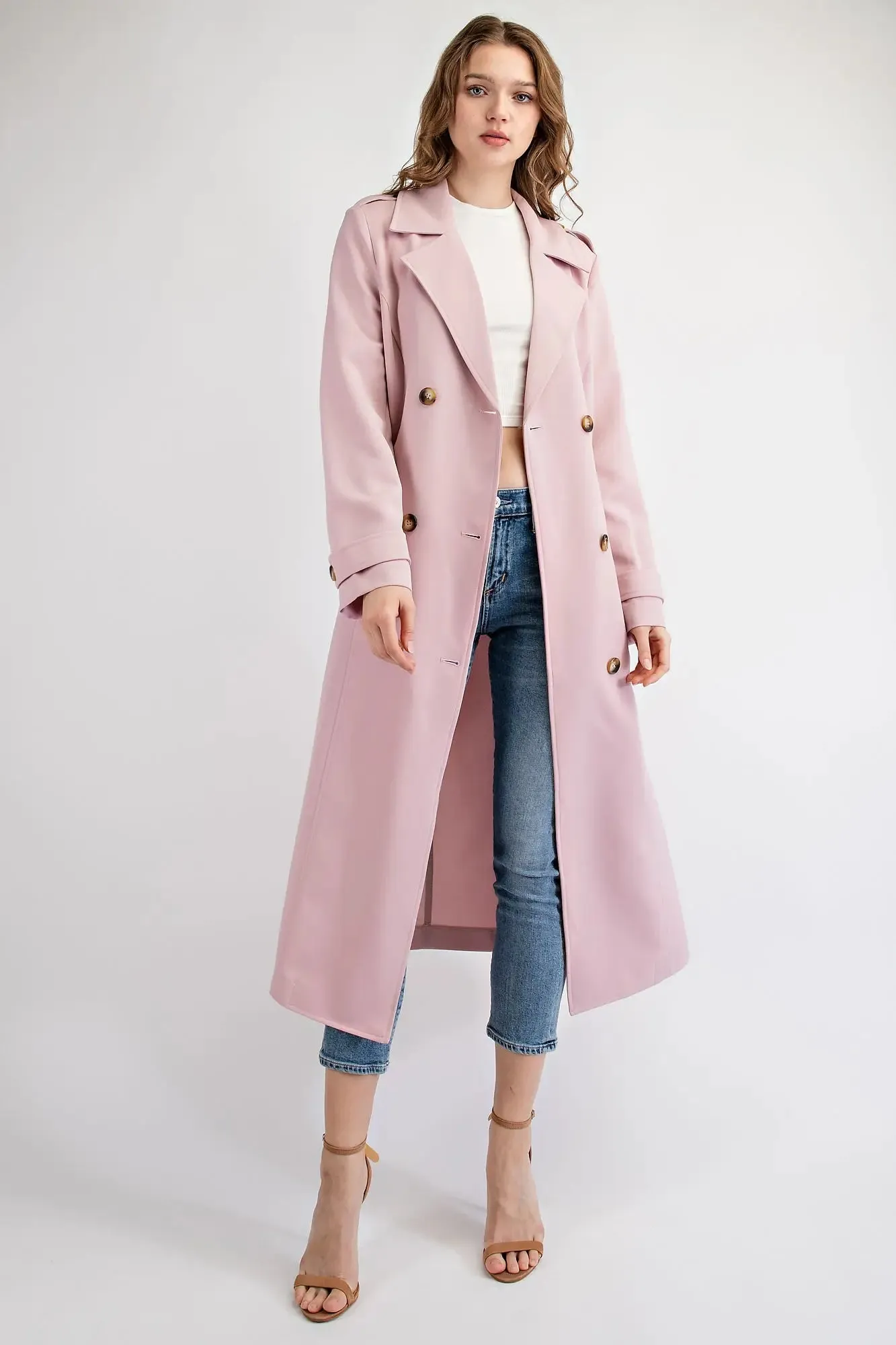 Say So  Double Breasted Trench Coat