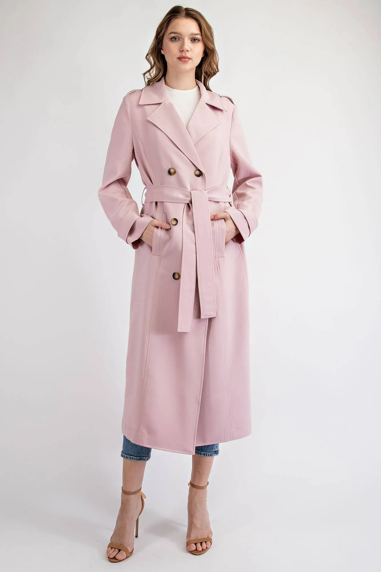 Say So  Double Breasted Trench Coat