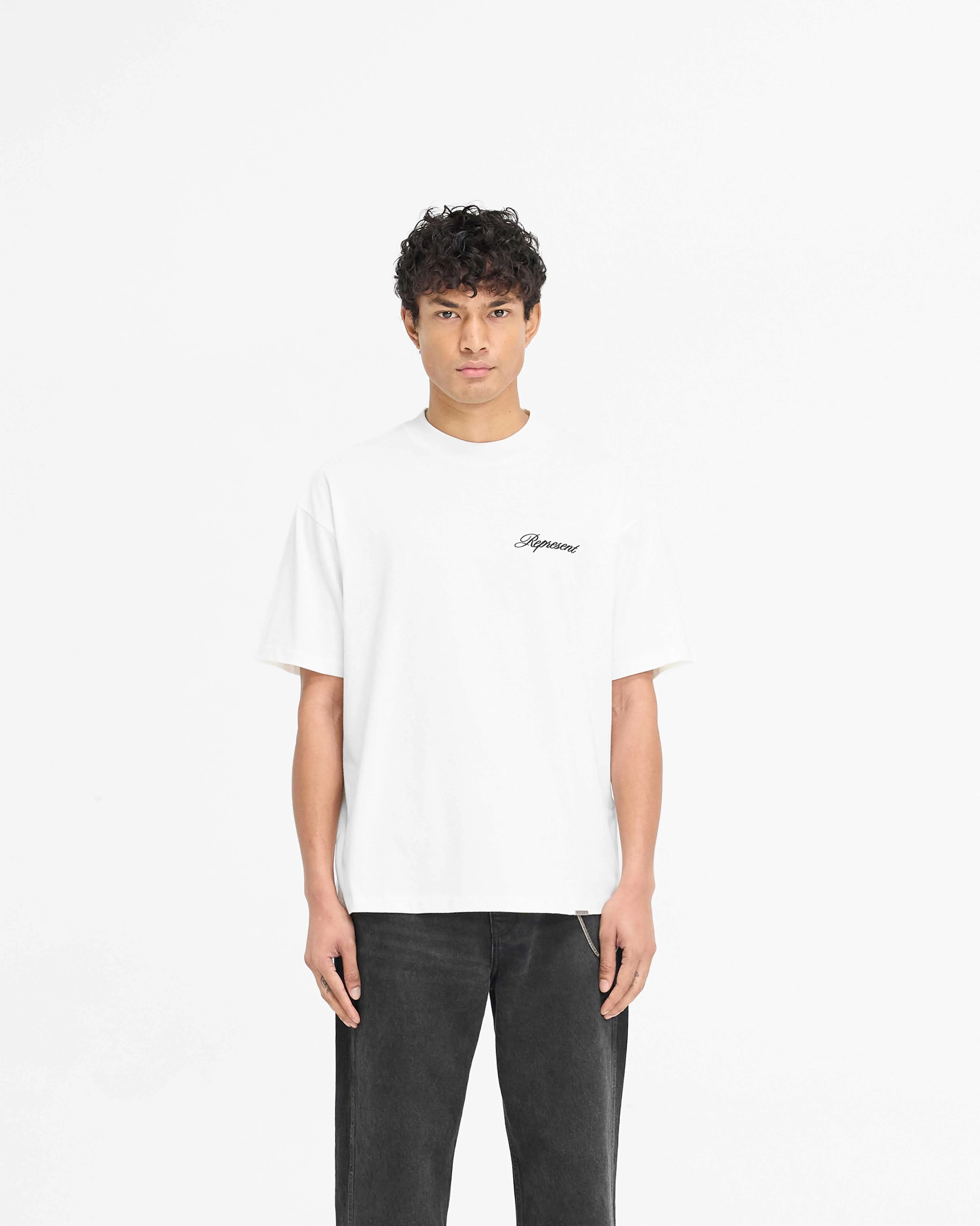 Script Logo T-Shirt - Flat White