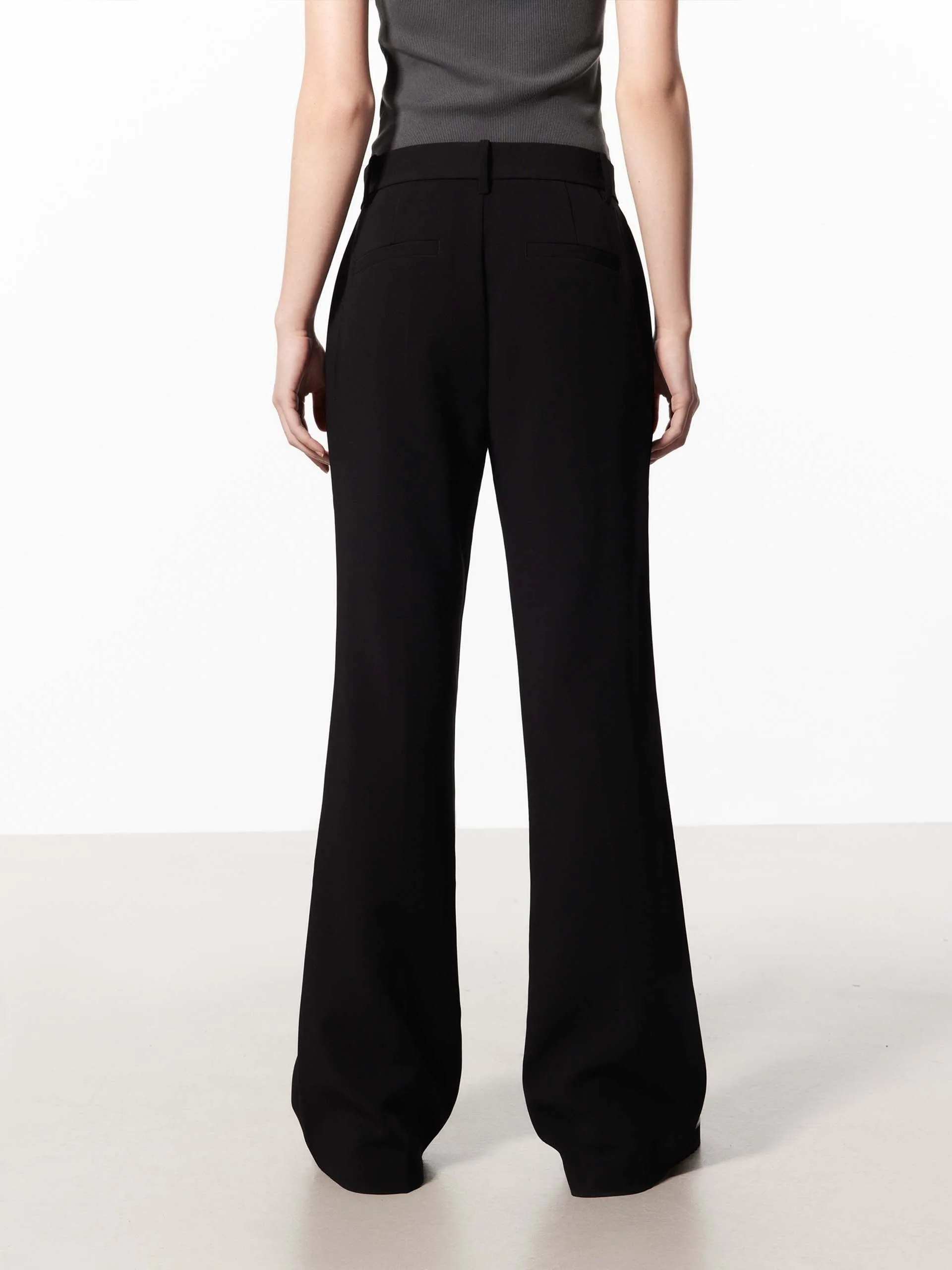 Seams Detail Slit Pants