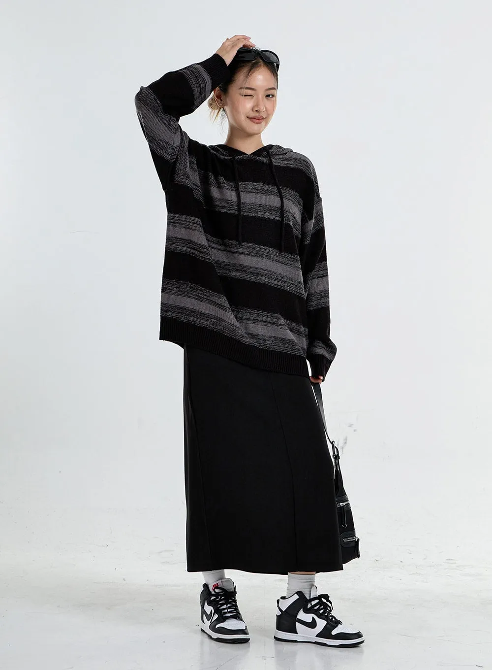 Simple High Waist H-Line Long Skirt CO06