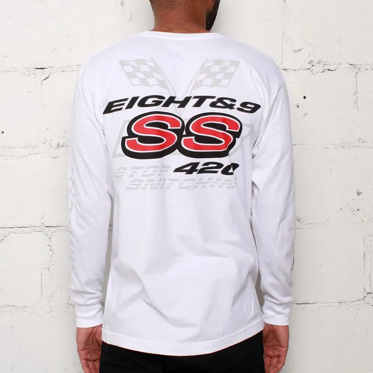 Stop Snitchin L/S T Shirt White