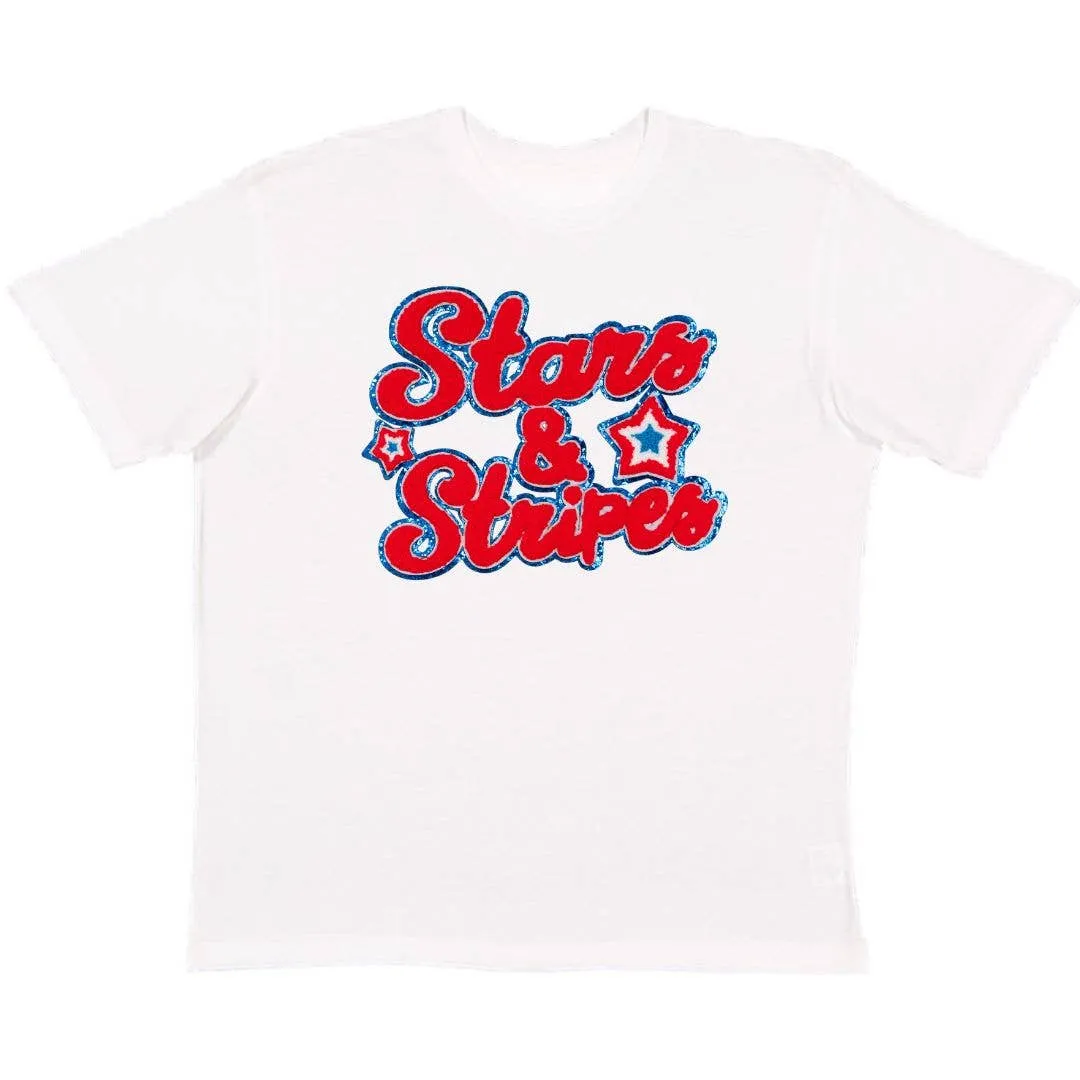 SWE Stars and Stripes Patch Adult Short Sleeve T-Shirt