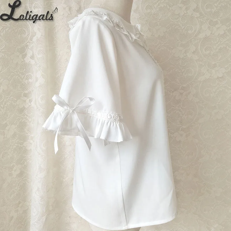 Sweet Peter Pan Collar Lolita Shirt Chiffon Top