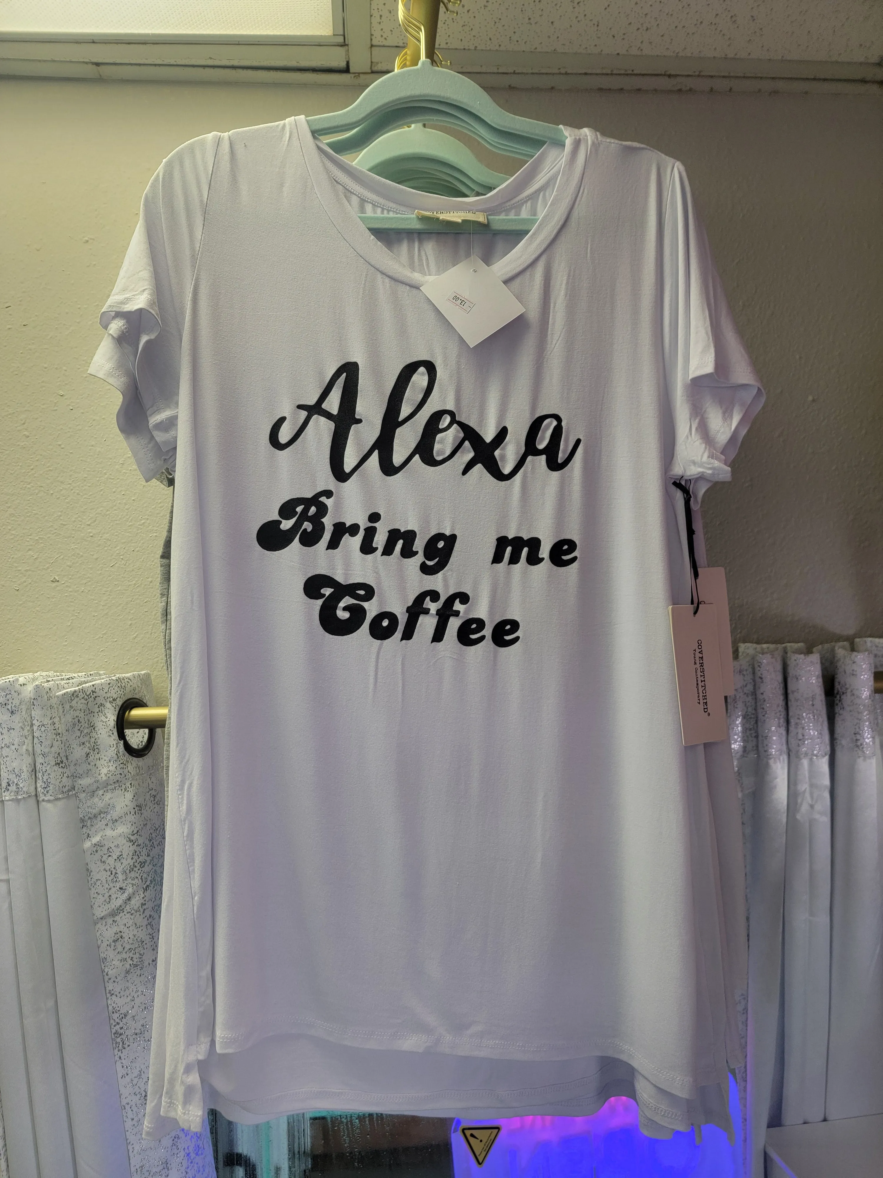 T shirt "Alexa bring me coffee"  T shirt