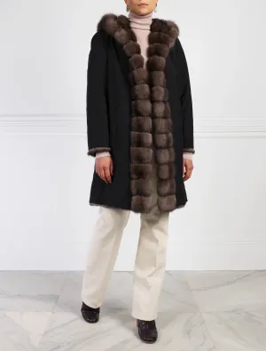 The Mia Sable Fur Reversible Storm Coat